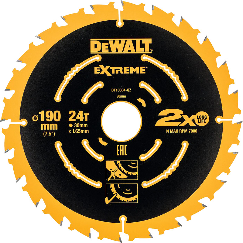 DeWALT cirkelzaagblad 190x30mm 24T DT10399-QZ
