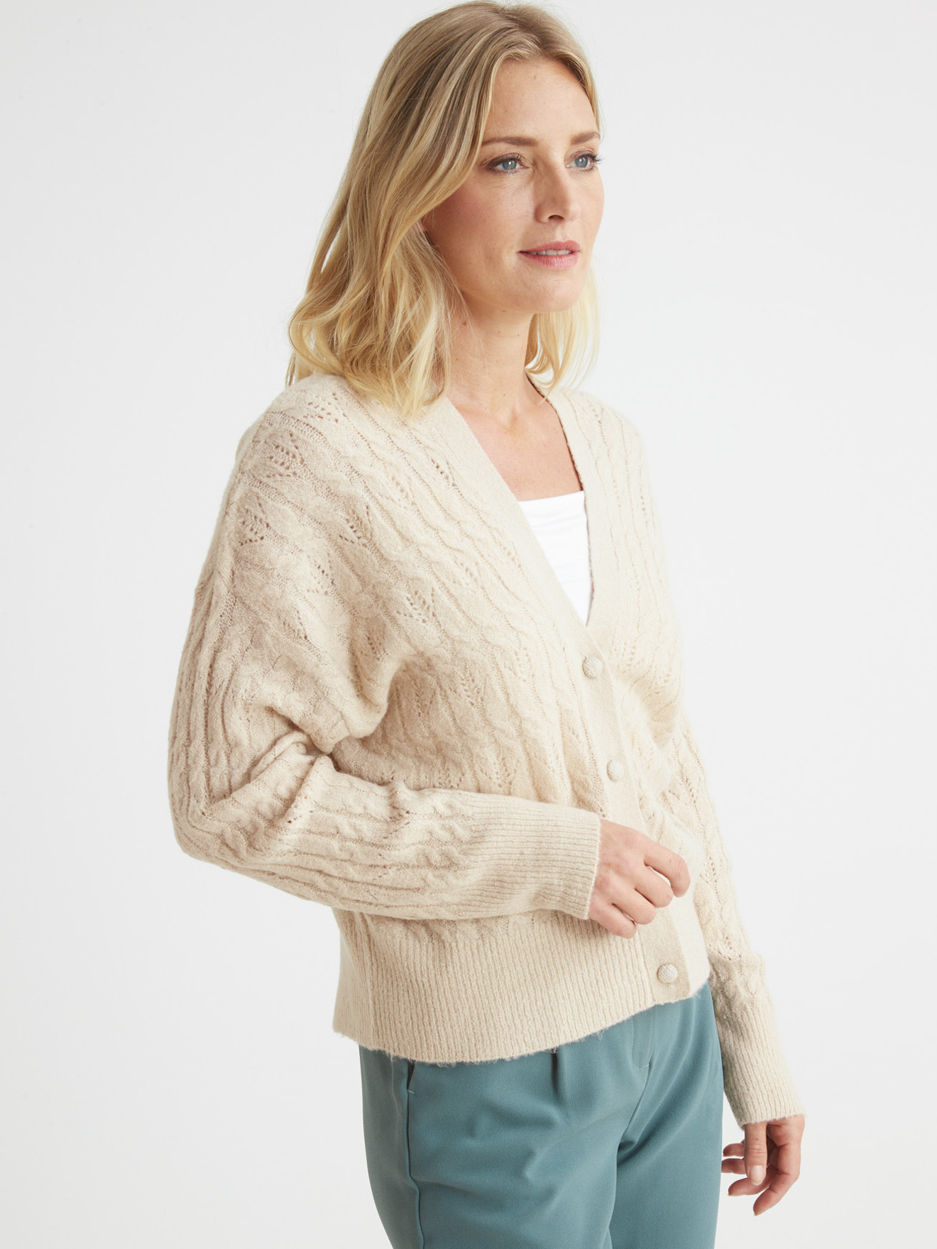 Gilet maille fantaisie