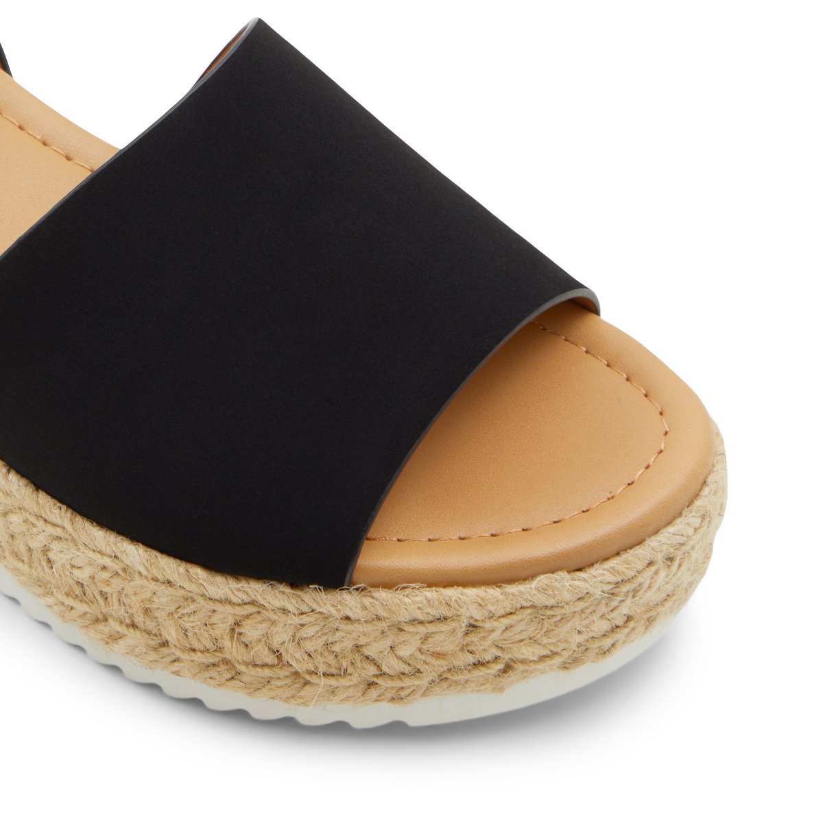 K STUDIO-Alodever-Sandales espadrilles à bride de cheville - Platforme - Noir
