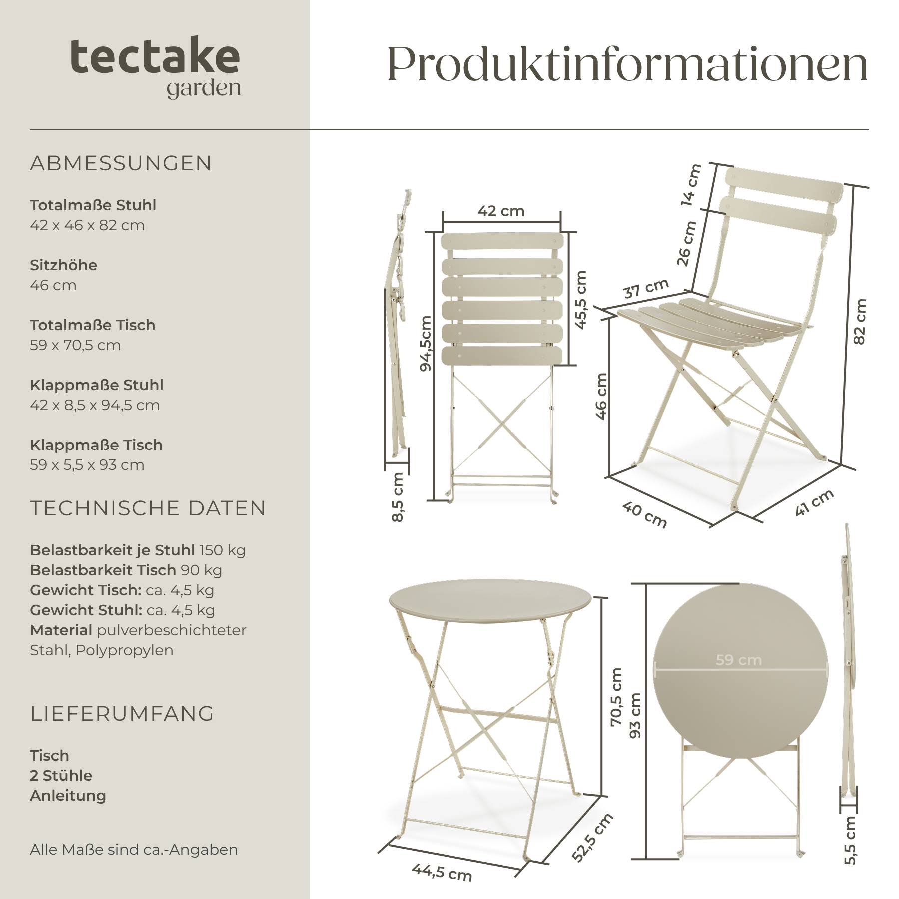 Bistrotisch Set Frieda