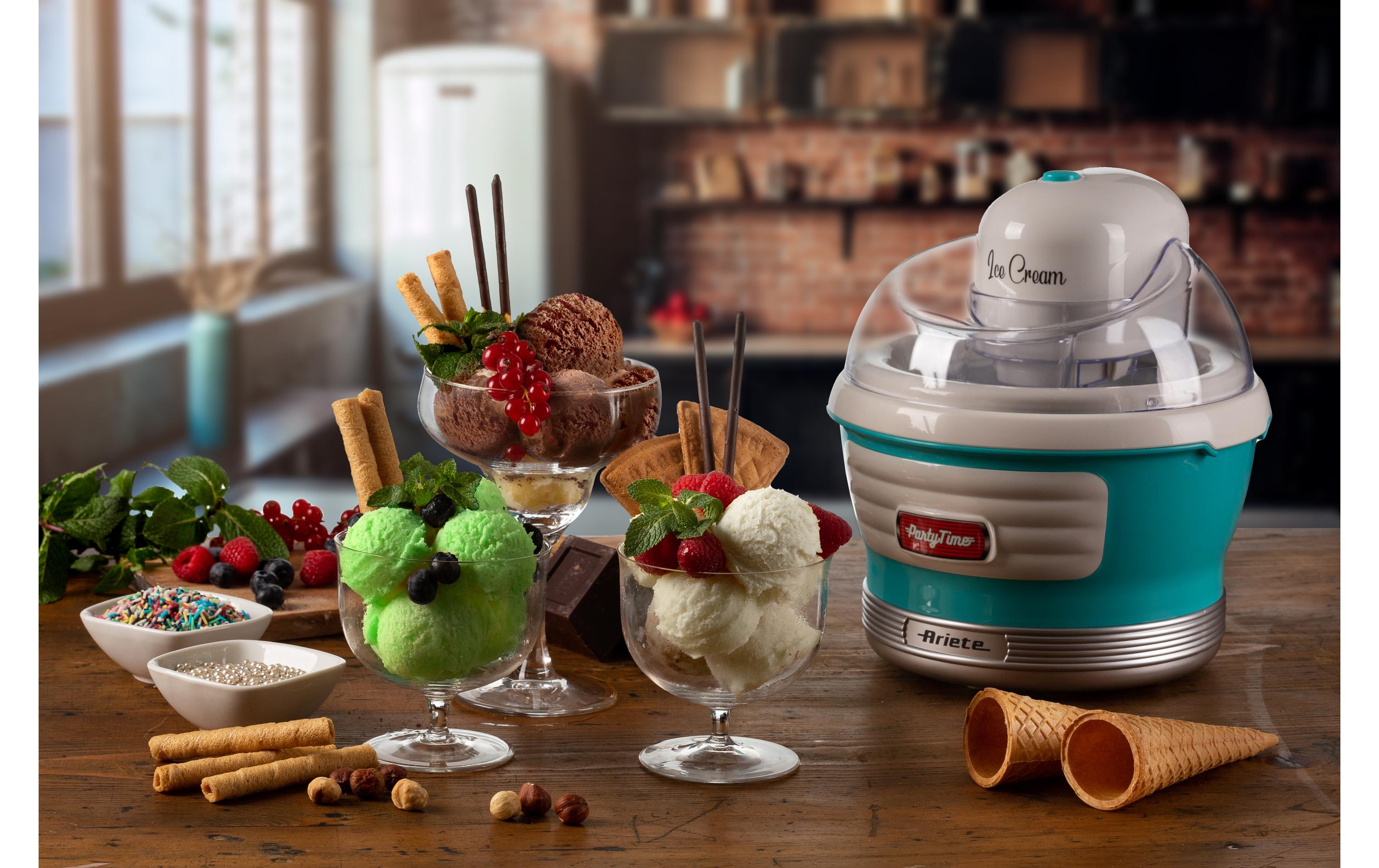 Glacemaschine Party Time ARI-643-BL 1.5 l, Blau/WeissEiskrem-Maschine