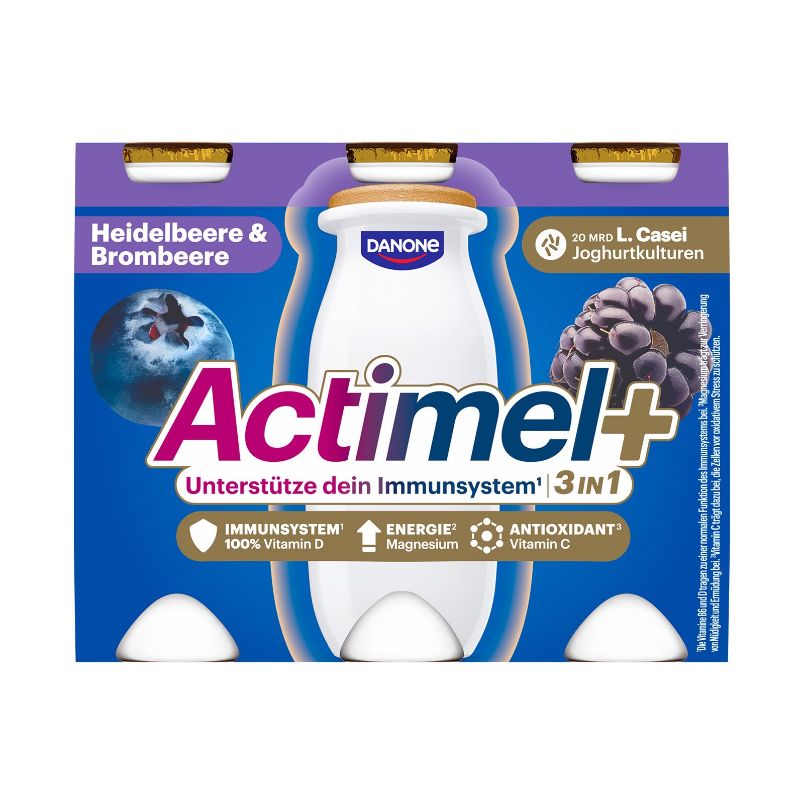 Danone Actimel Plus Heidelbeere/Brombeere