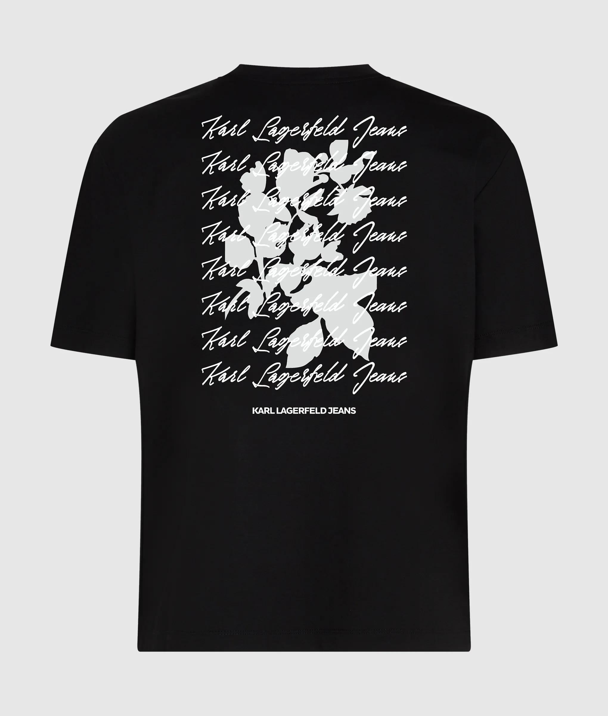 T-shirt met normale pasvorm en gevlokt bloemenmotief