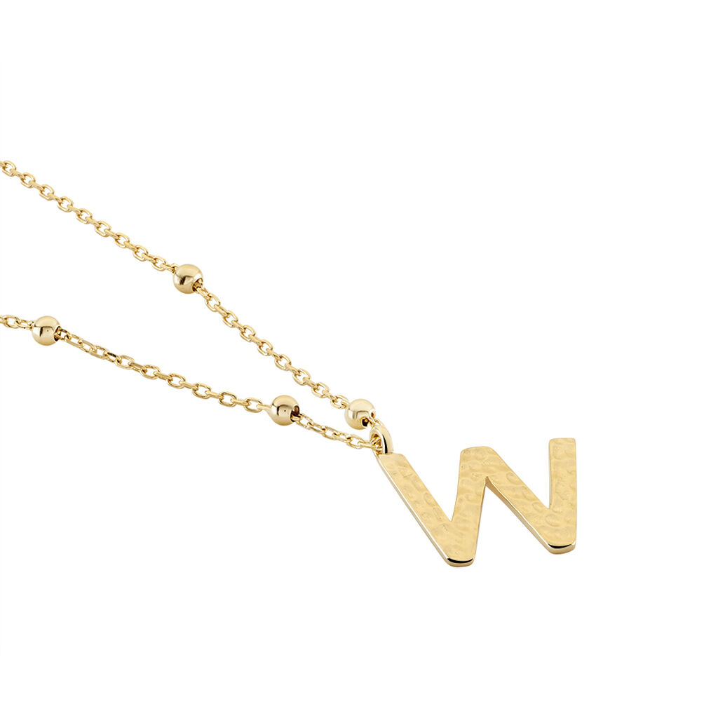 Collier Plaqué Or Jaune Lettra