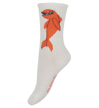Mini Rodini Strømper - 3-pak - Dolphin - Hvid/Sort/Gr?