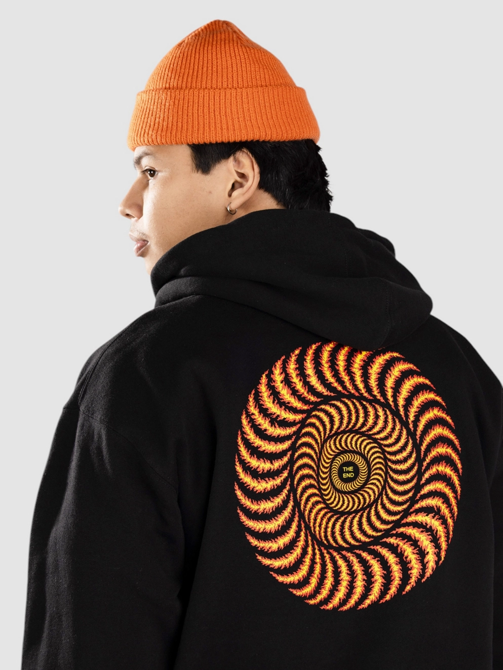 Spitfire OG Classic Flame Hoodie black/red/yellow