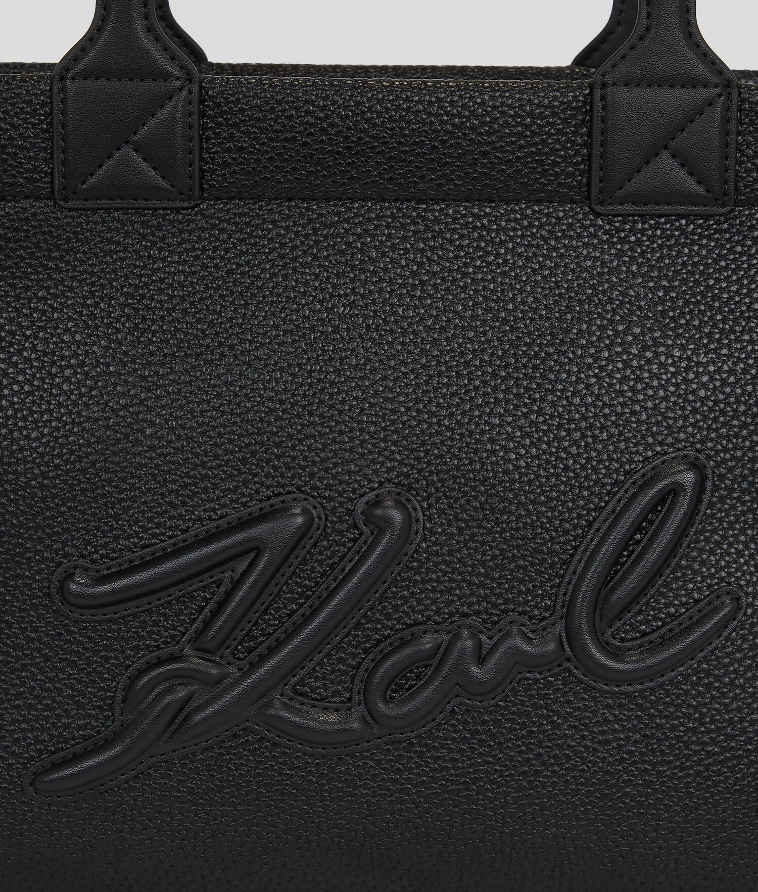 CABAS DE TAILLE MOYENNE EN CUIR GRAINÉ K/SKUARE - Noir