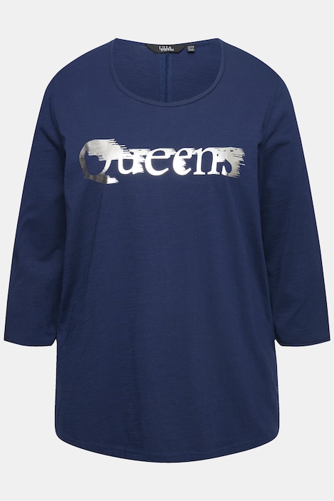 T-Shirt, Queens, A-Linie, Rundhals, 3/4-Arm