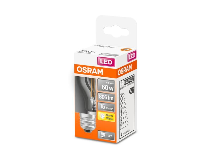 OSRAM Lampe Star Filament, 6W, E27 Warmweiss LED-Lampe