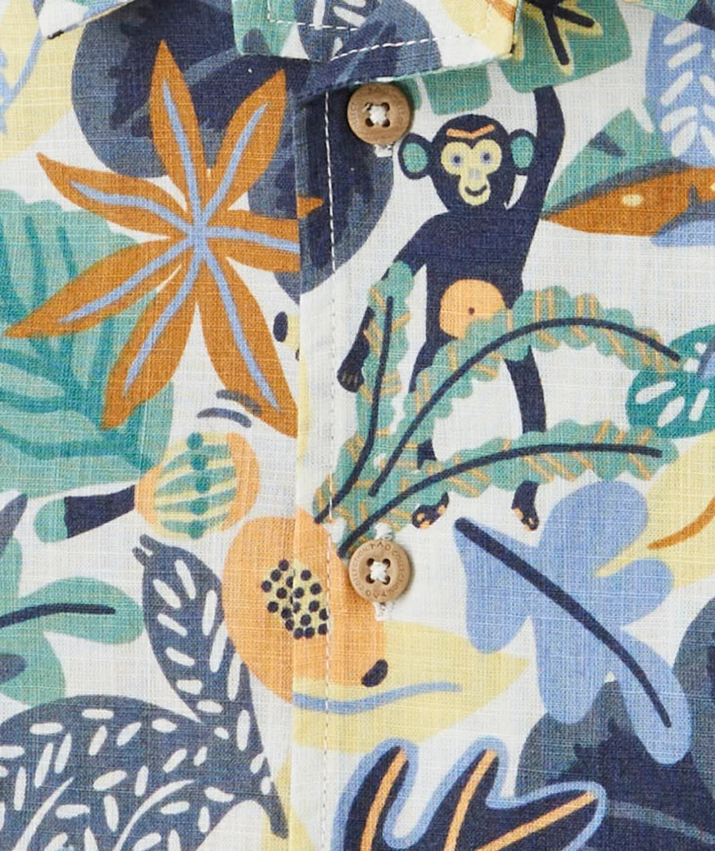 CHEMISE BÉBÉ GARÇON EN COTON THÈME TROPICAL