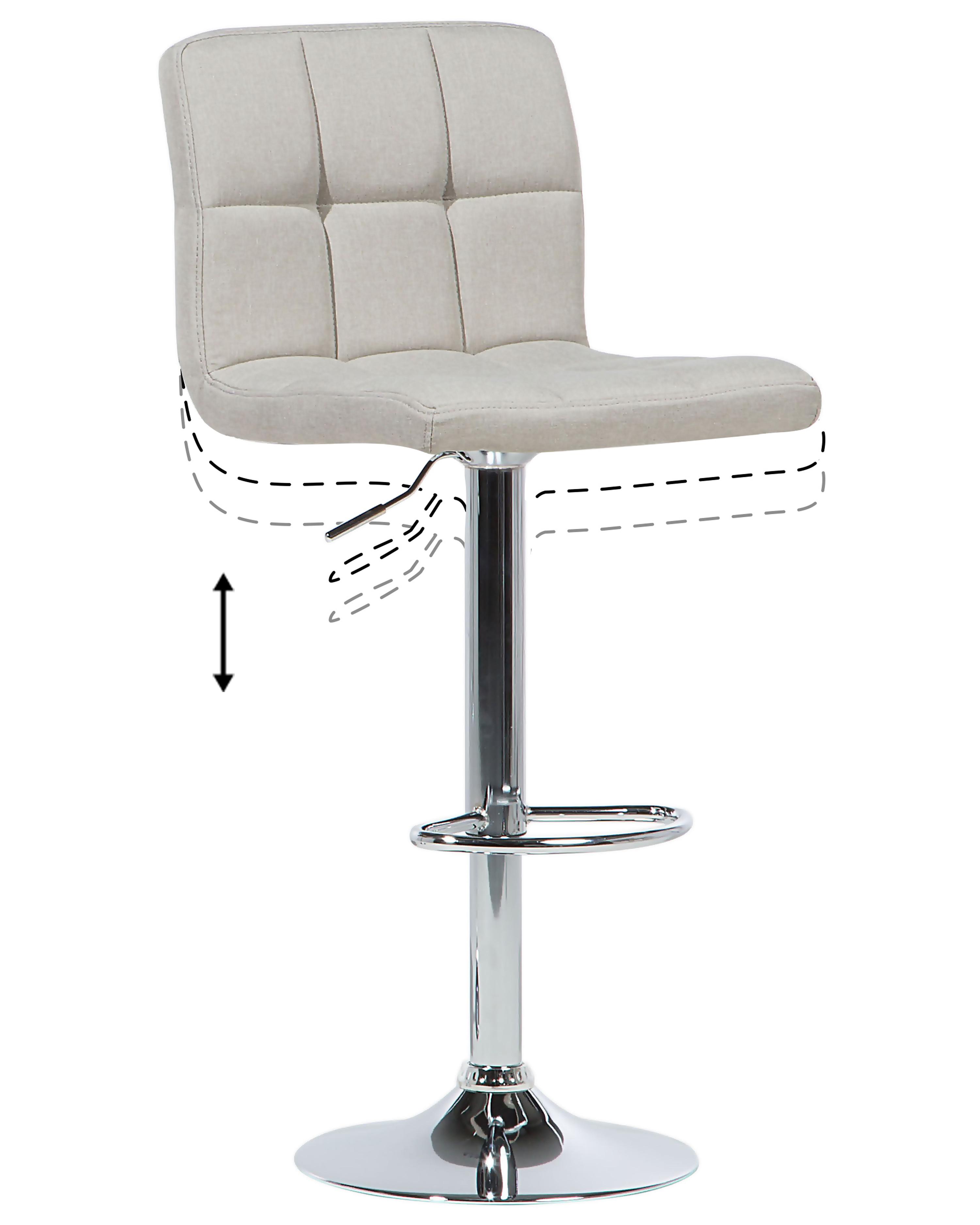 Set van 2 barstoelen MARION draaibaar Lichtbeige
