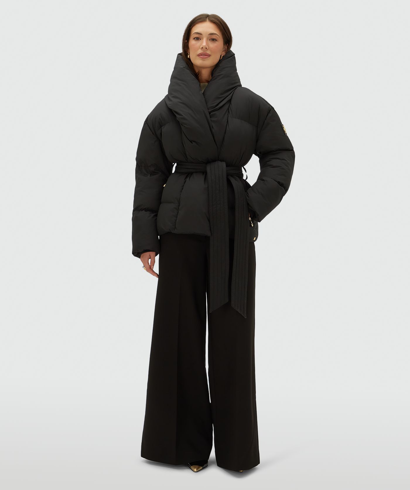 JV-CHARLOTTE oversized puffer jas - black