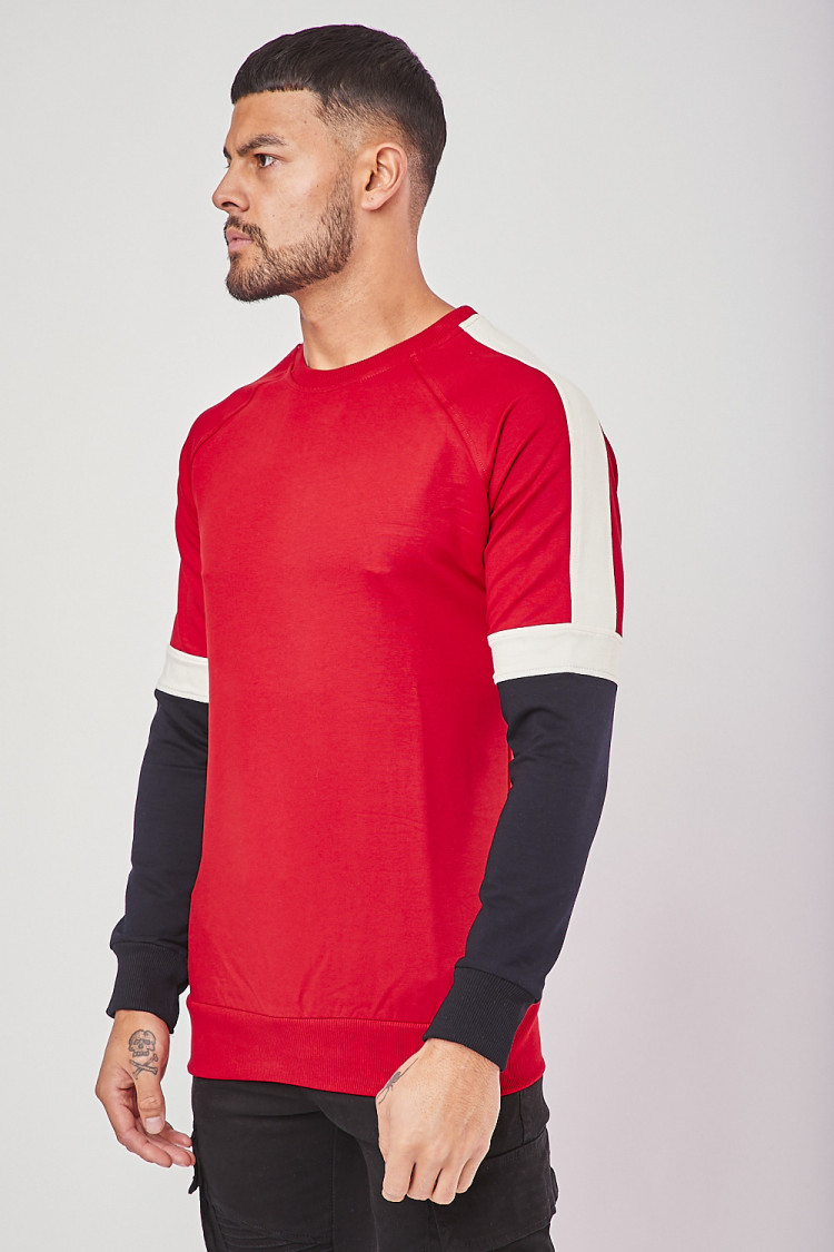 Pull rouge à bandes Brentiny