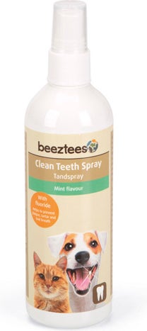 Beeztees tandspray hond en kat mint 175 ml