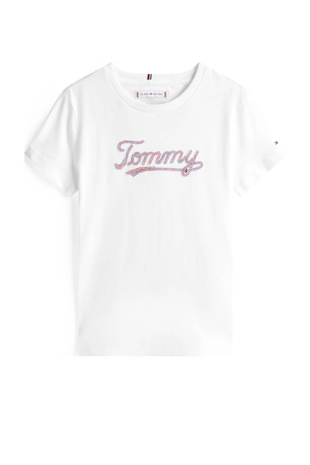 Tommy Hilfiger T-shirt wit met pailletten