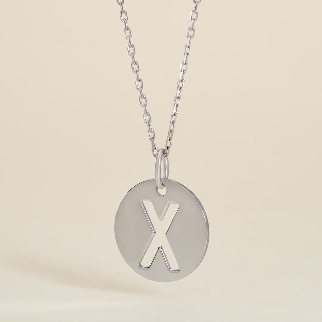 Pendentif Elio X Argent Blanc