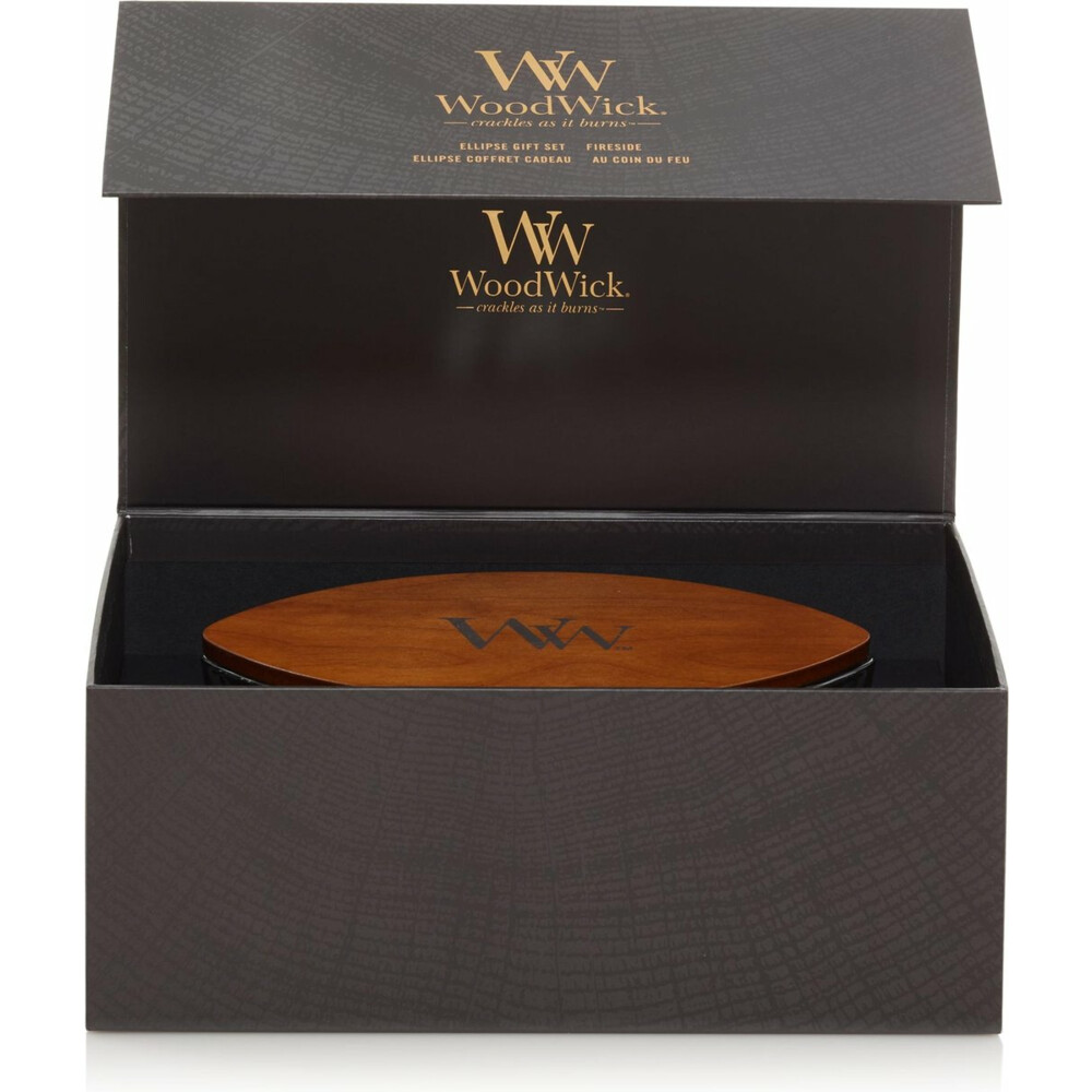 WoodWick Geurkaars Ellipse Fireside Deluxe Geschenkset454 gr
