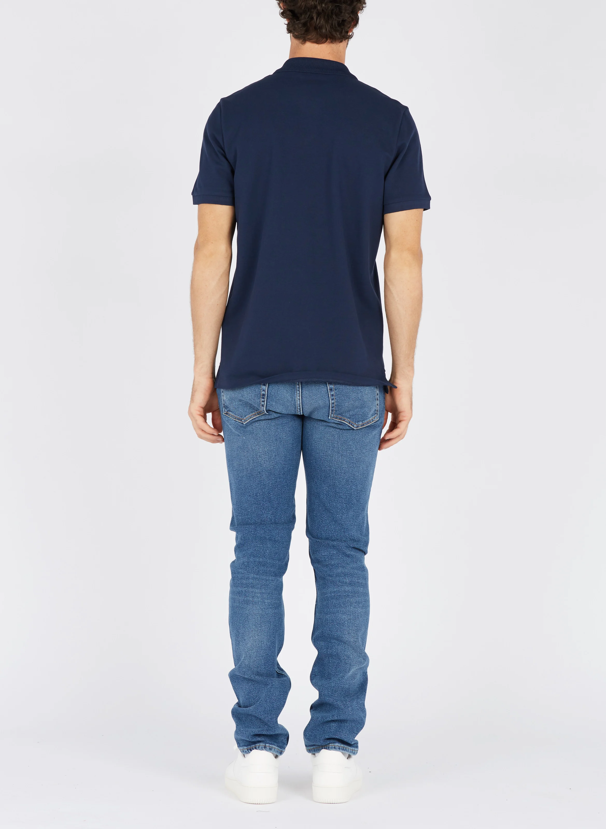 Jean slim taille normale en coton stretch | Bleu