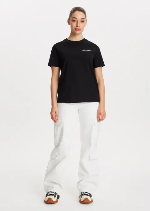 T-shirt met energy print zwart (ZWART)