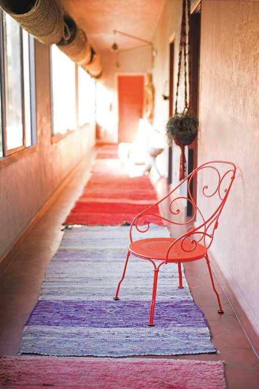 Fermob 1900 fauteuil met off-white zitkussen Nutmeg