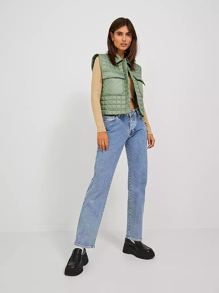 JJXX Steppgilet JXLAIN grün