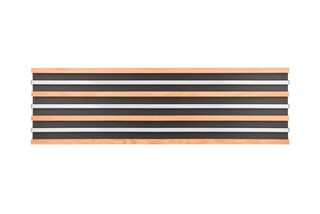 TRIO LED Deckenlampe FONTANA 114 x 30 cm schwarz /naturfarbig