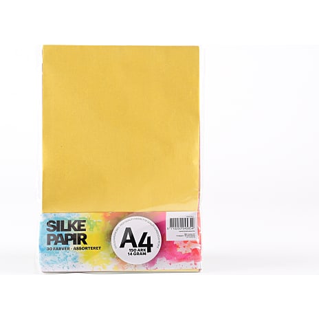 Silkepapir A4 150 ark - 30 farver
