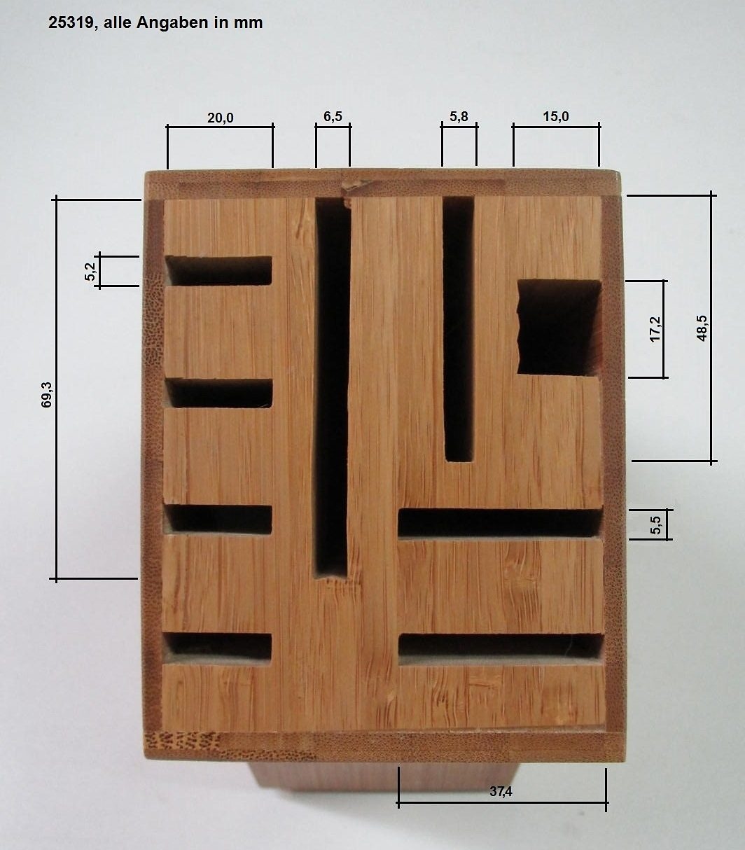 Zeller Present Messerblock »Bamboo« 1 Stk. geeignet für 8 Messer und eine Schere