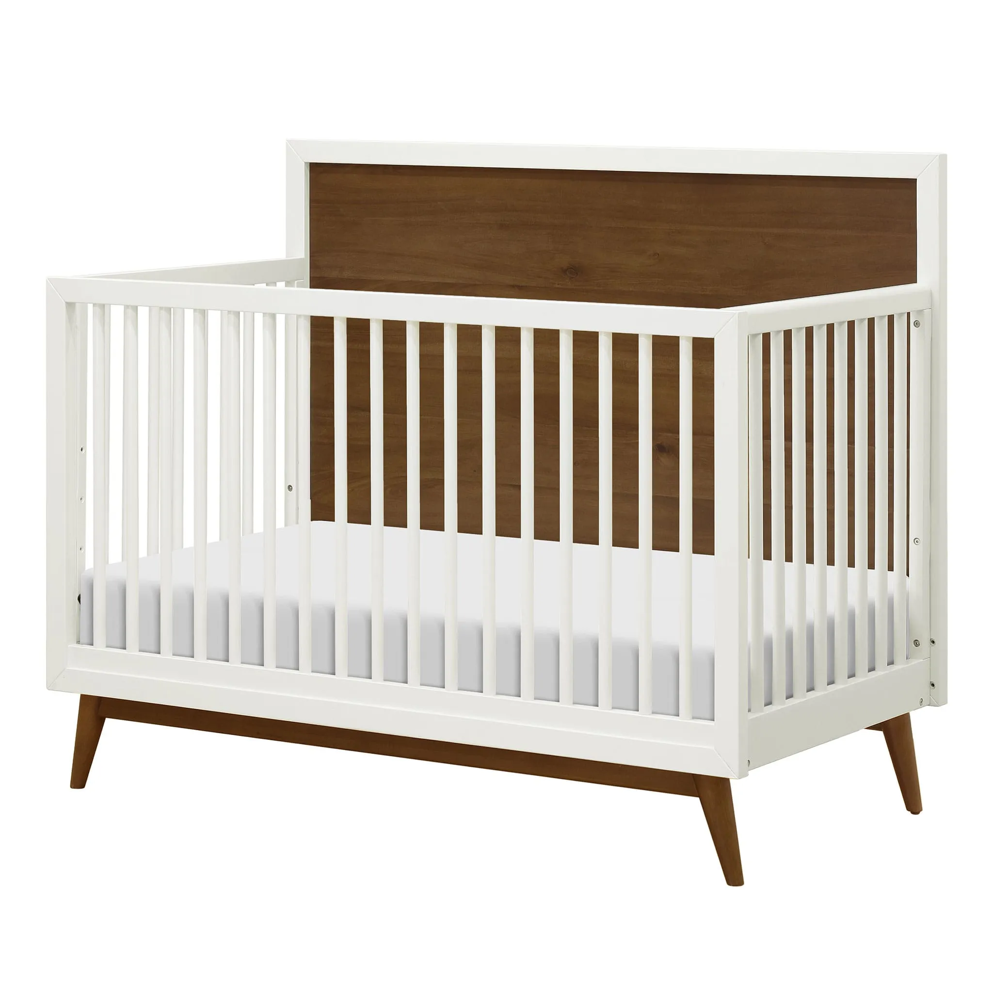 Babyletto Couchette Convertible 4 en 1 Palma - Blanc Chaud  Noyer