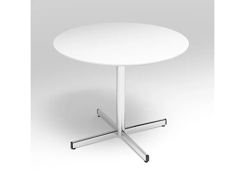 Bord Cruzo Ø1200mm Hvid med hvidt understel