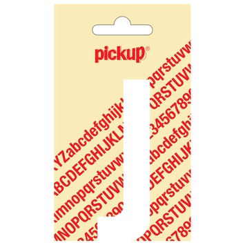 Pickup plakletter J wit mat 90 mm