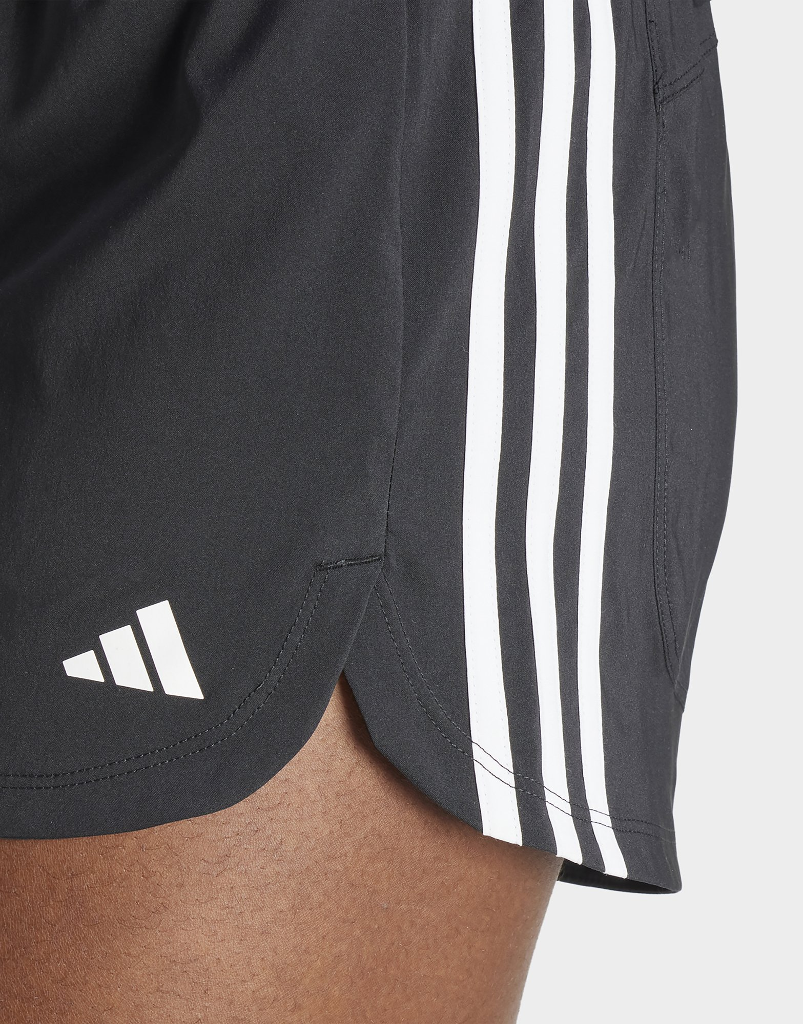 adidas Short de training taille haute toile Pacer 3 bandes