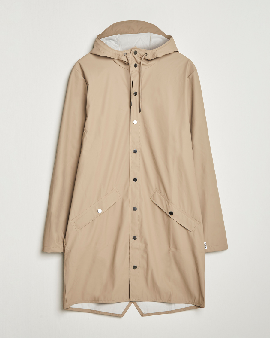 RAINS Long Jacket Beige