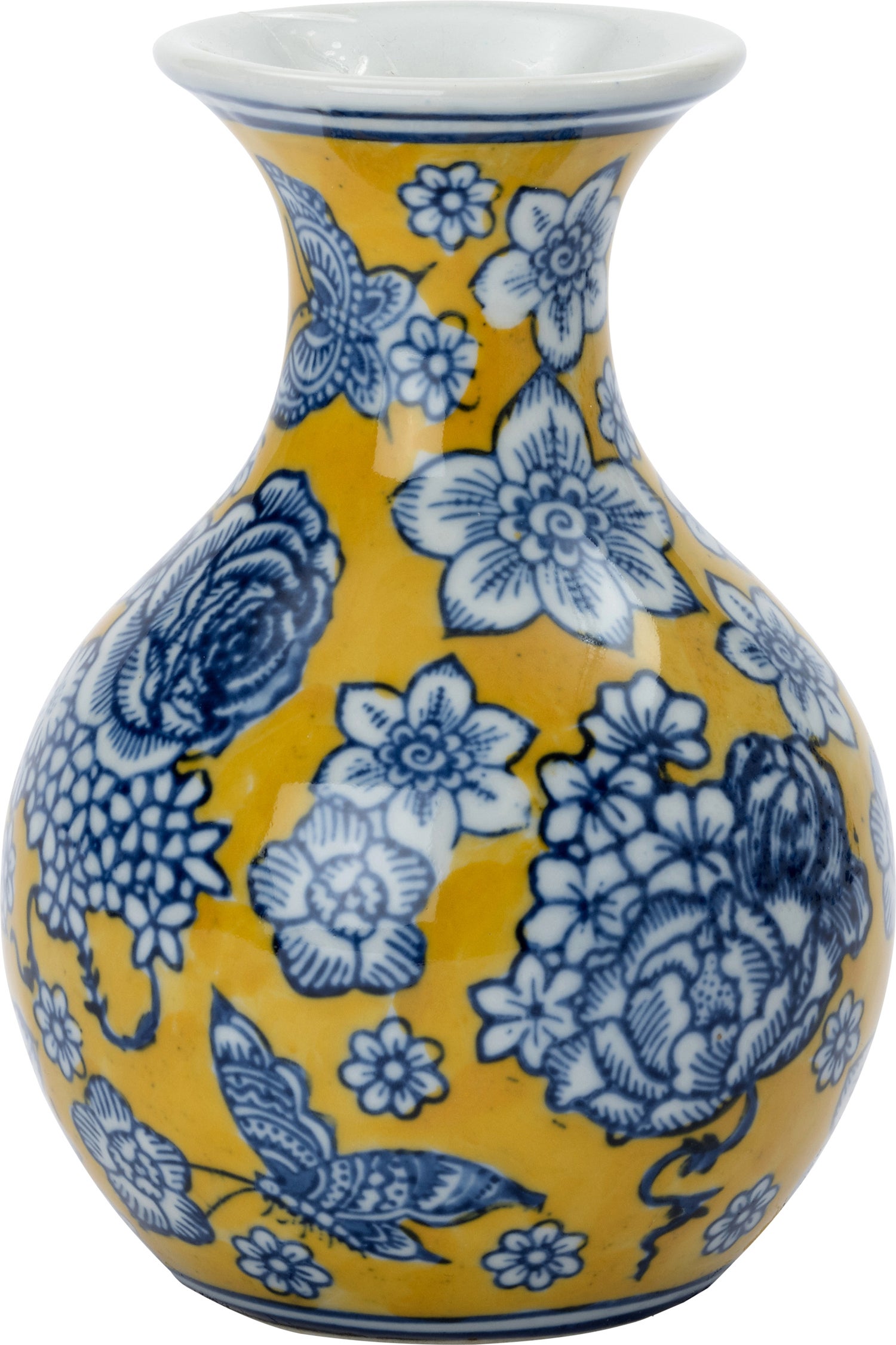 Intratuin vaas Saskia geel D 16 H 15 cm