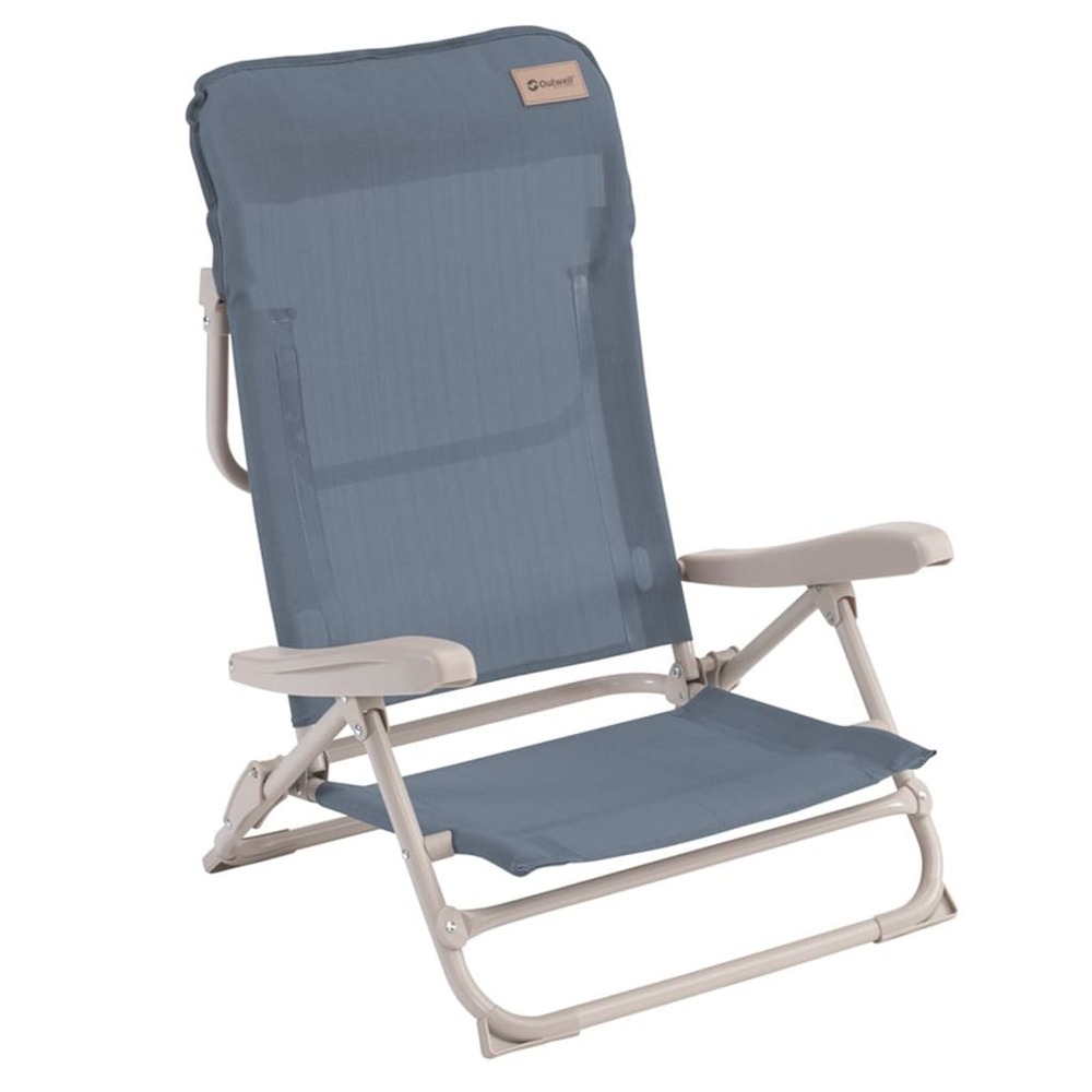 Chaise de plage pliable seaford bleu océan