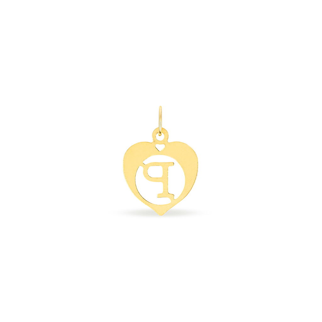 Pendentif Eudocie Coeur Lettre Or Jaune