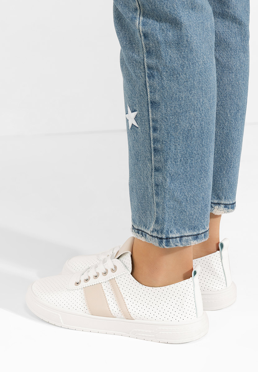 Chaussures casual femme blancs Heayli