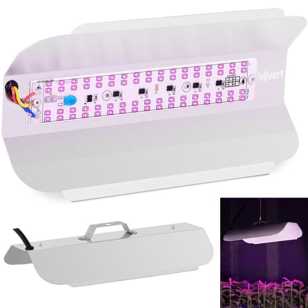 Plantevekstlampe fullspekter 25 x 12 cm 136 LED 50 W sølv