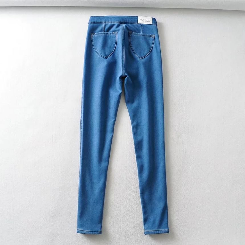Reknovine - Lage taille fleece gevoerde jeggings