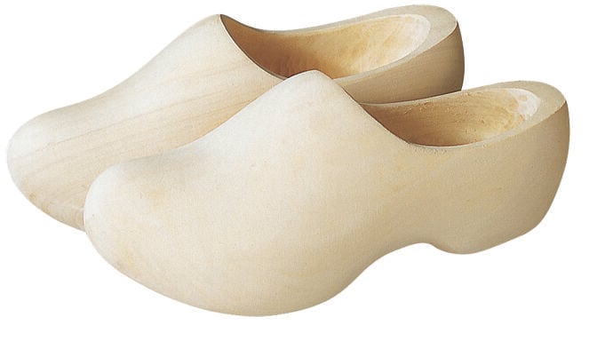 Gevavi Naturel geschuurd - Houten klompen - Wit - 24 cm/mt 37