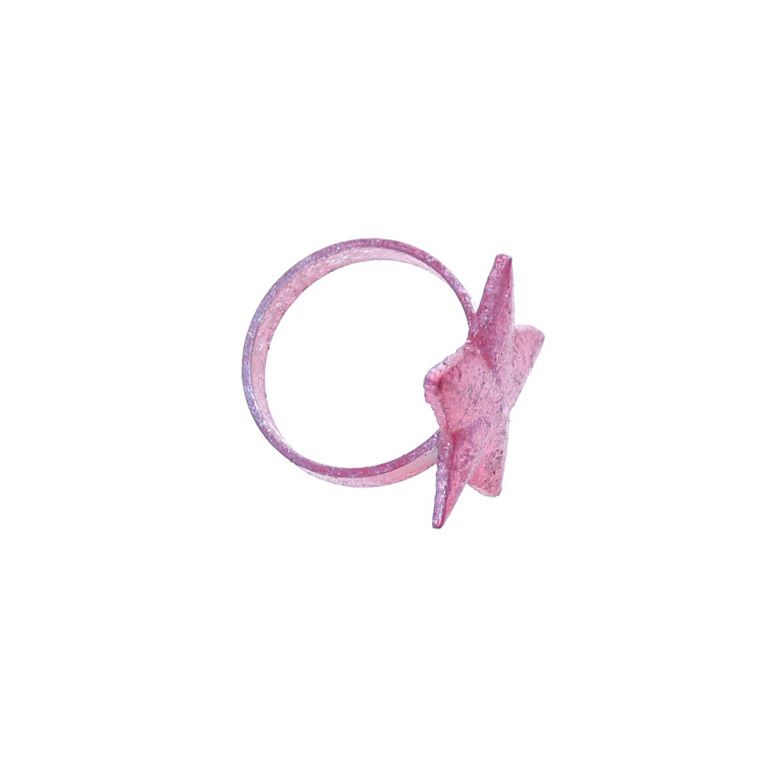 Rond de serviette étoile fuchsia Surprise Partie !