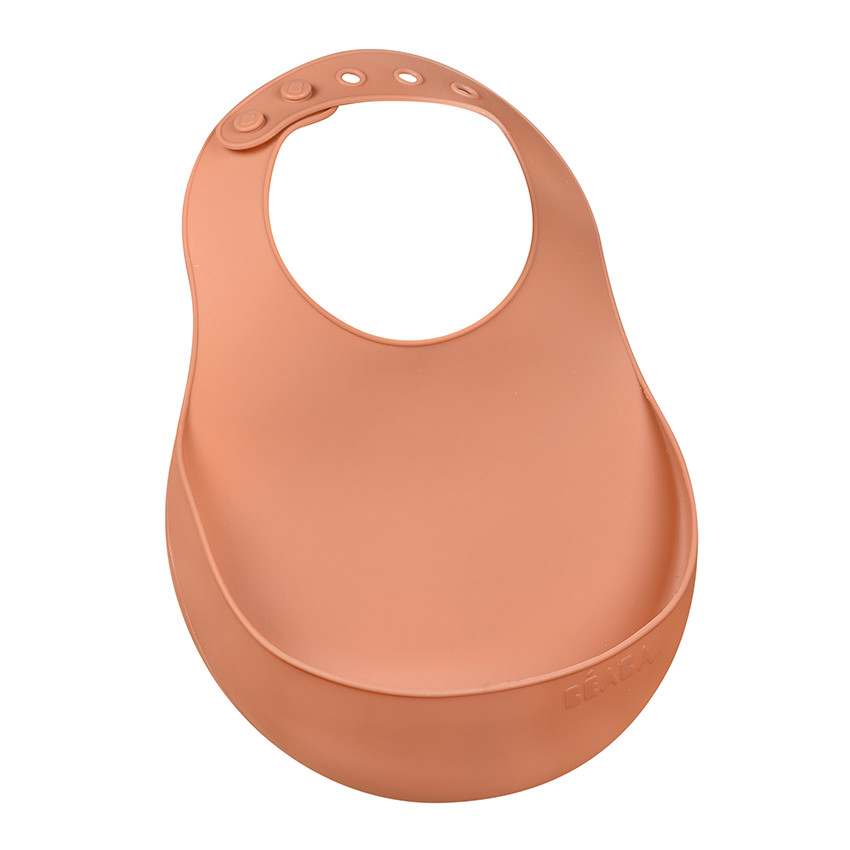 Bavoir en silicone - Terracotta