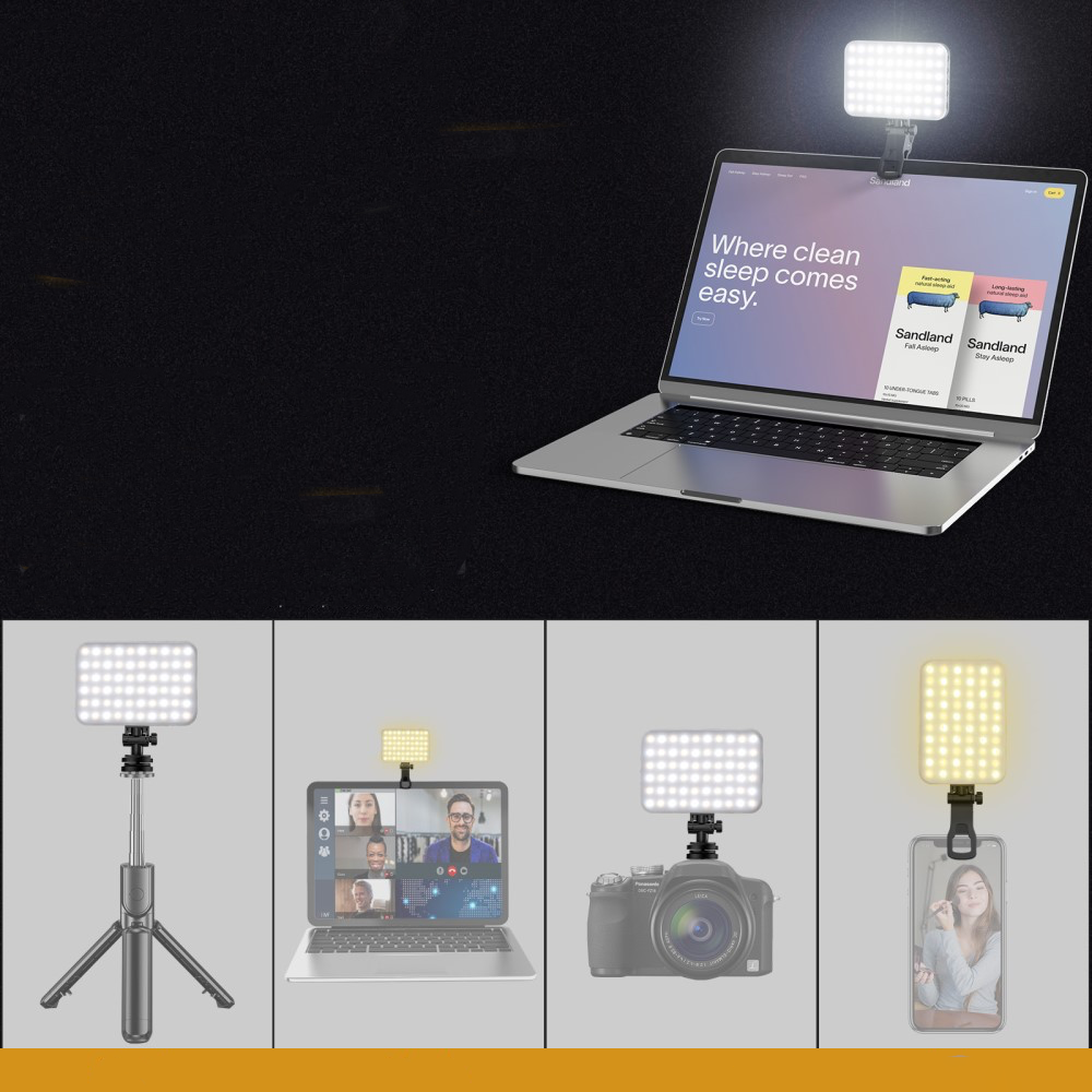 LED Foto Licht Video Beleuchtung (2500-6500K) mit 1/4