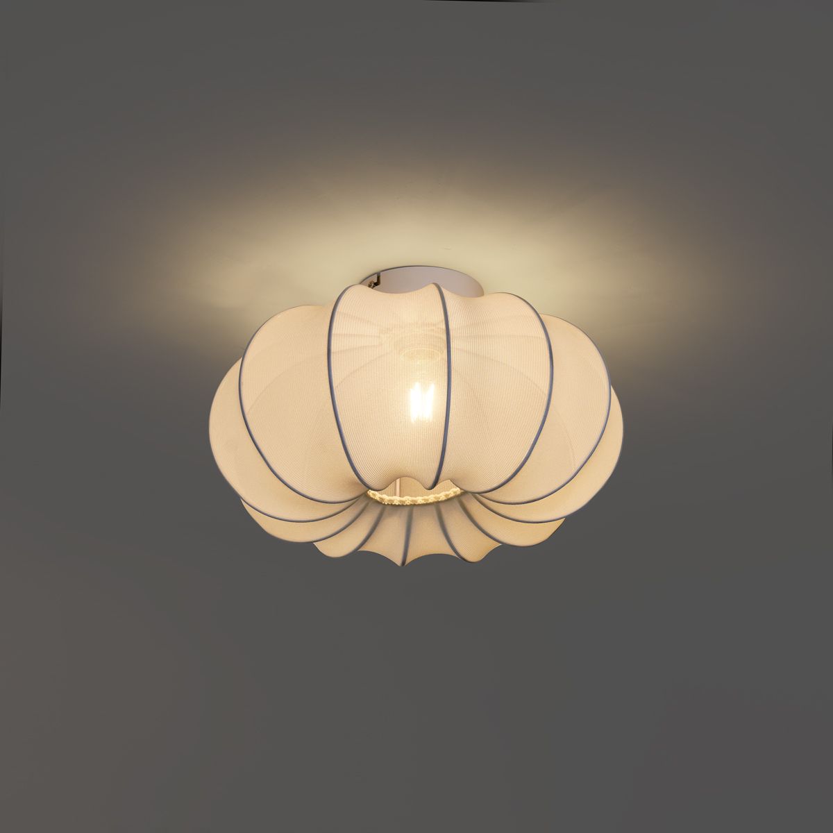 Japandi plafondlamp wit 37cm - Plu Asyesha
