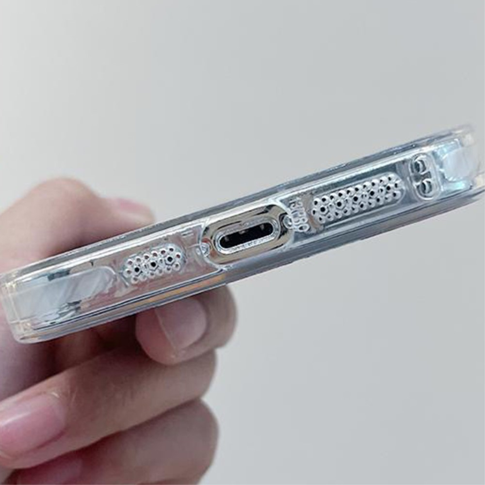 iPhone 15 Pro Gummi Hülle Air Cushion Fallschutz - Tulpen