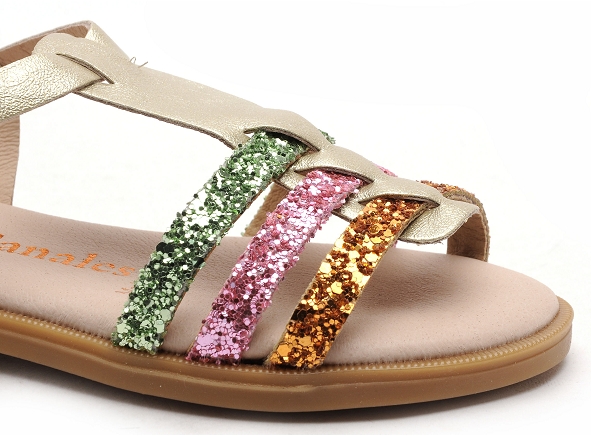 Lola  canales nu pieds enfant 4120 or