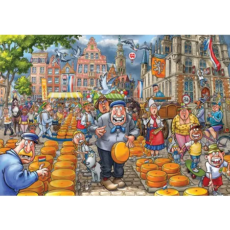 Jumbo Spiele Puzzle - Wasgij Original 38: Market Meltdown!, 1000 Teile
