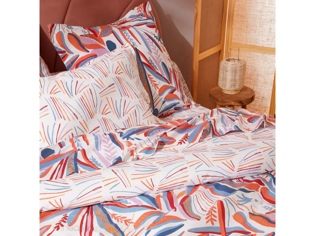 Taie de traversin 200x43 cm coton PERROQUET multicolore Salsa