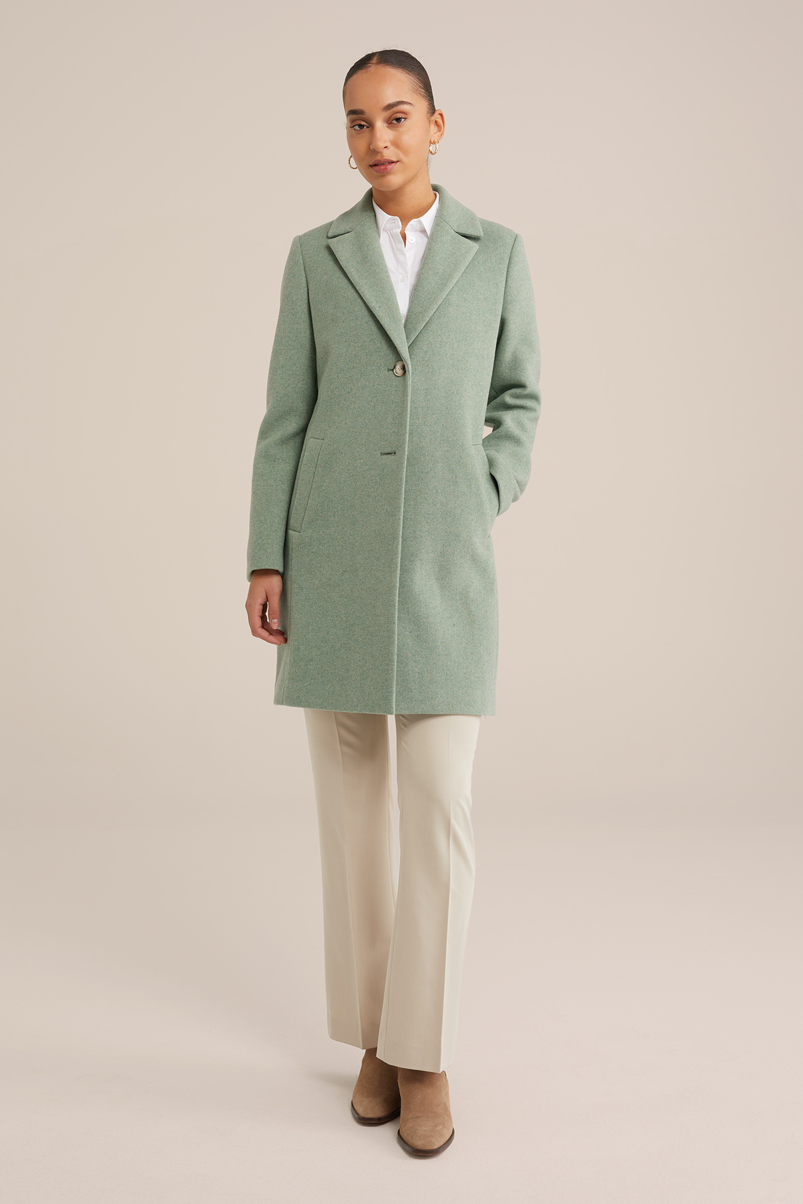 jas van wolmix WE Fashion Pastelgroen