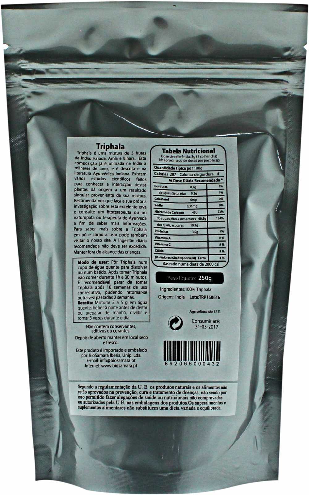 Biosamara Triphala em pó 125g